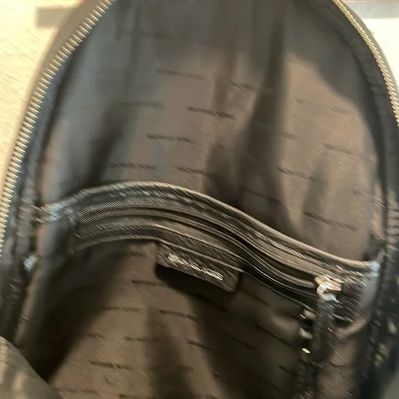 Michael Kors Rhea Black Leather Backpack - Picture 11 of 12